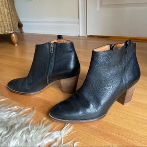 Madewell Billie Boot Leather Black Booties Ankle Boots 11